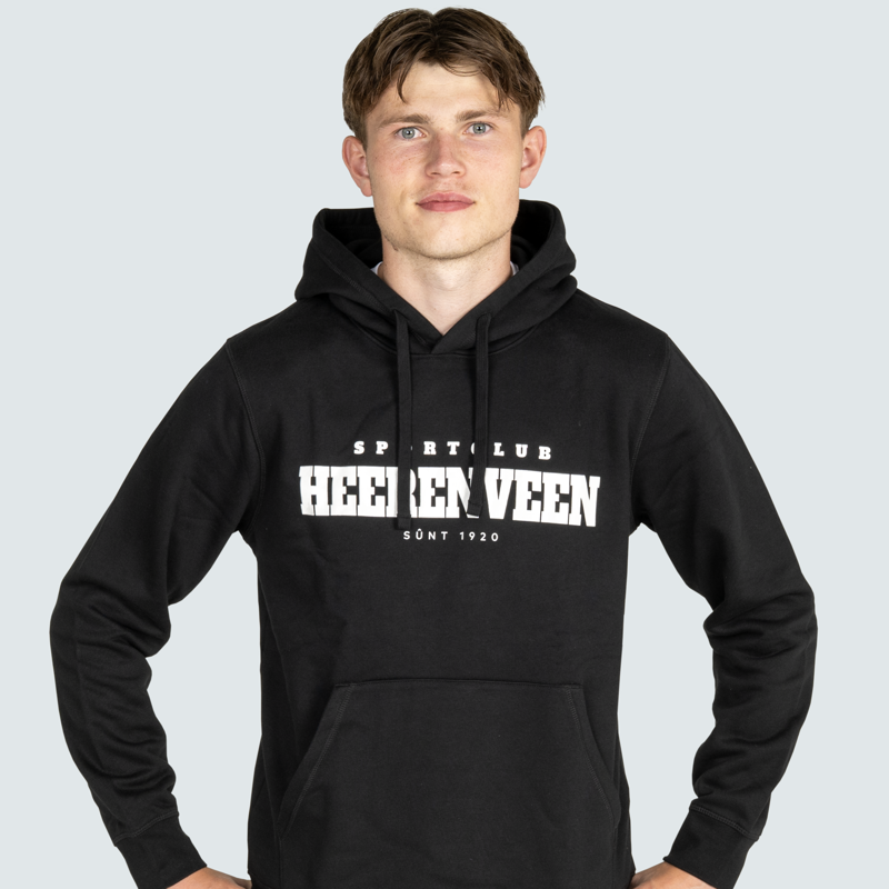 HOODED HEERENVEEN SWEATER ZWART